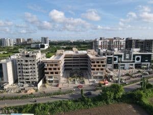 A panoramic view of a new neighborhood