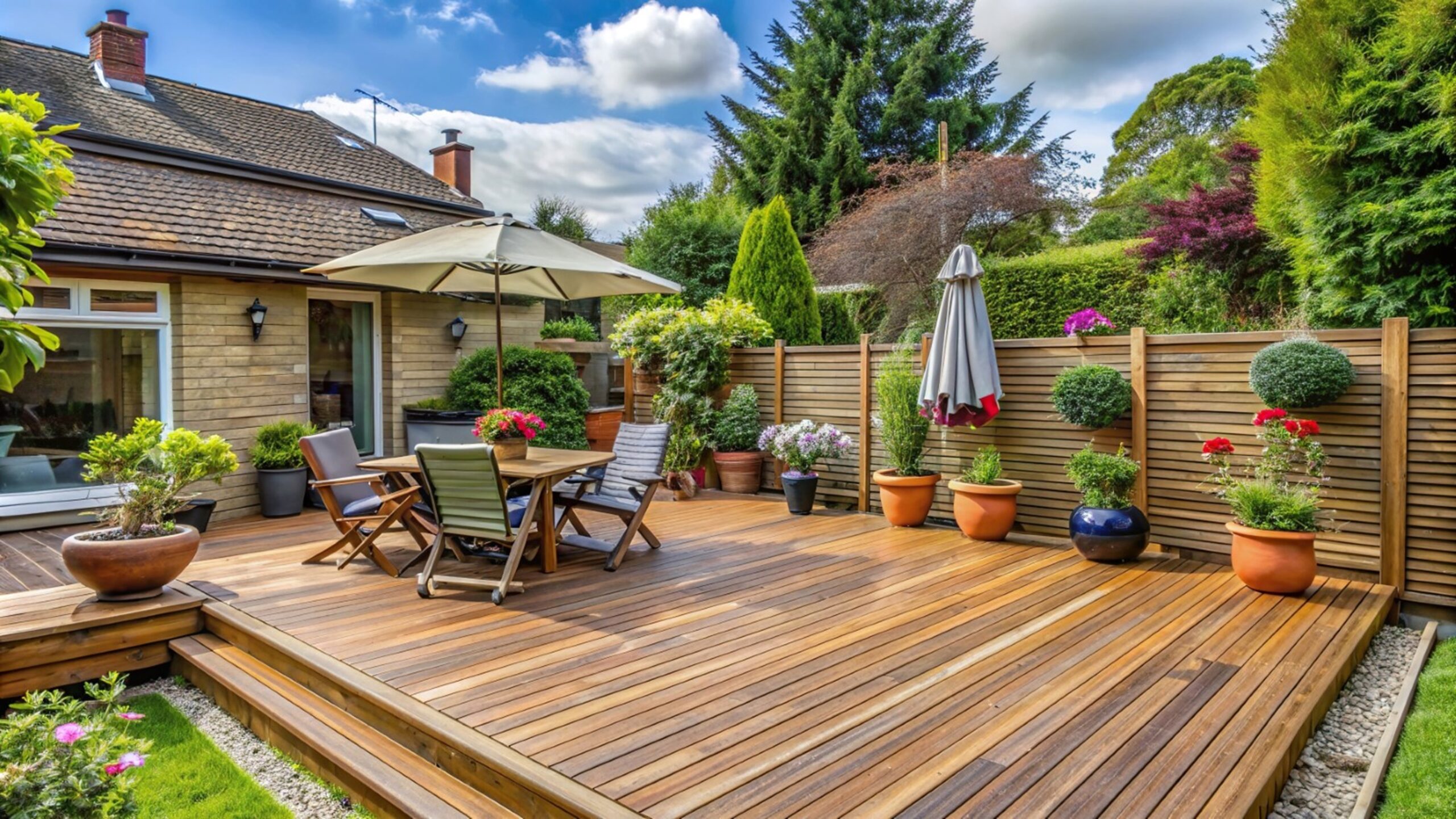beautiful deck beautiful woode deck with plant and furniture
