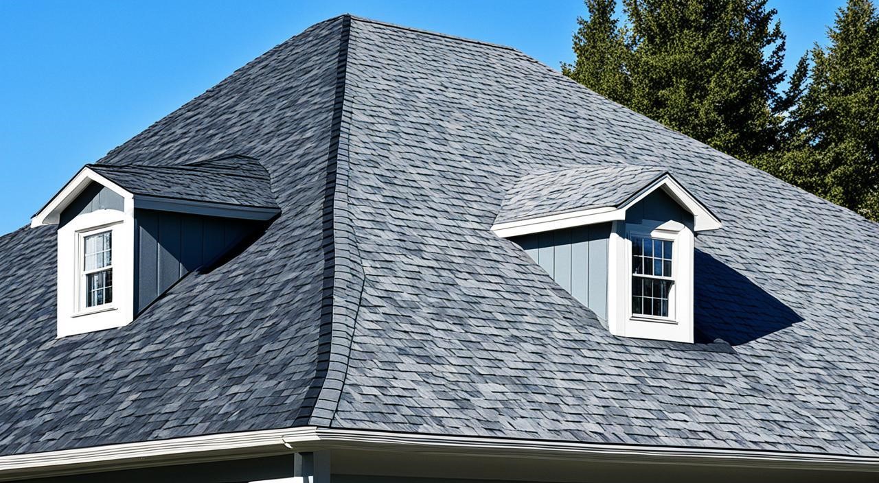 gray roof on house
