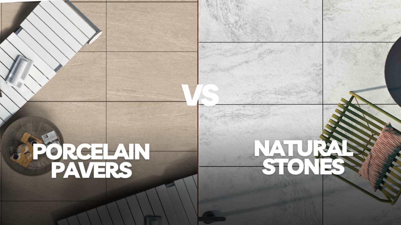 a comparison between porcelain and natural stone