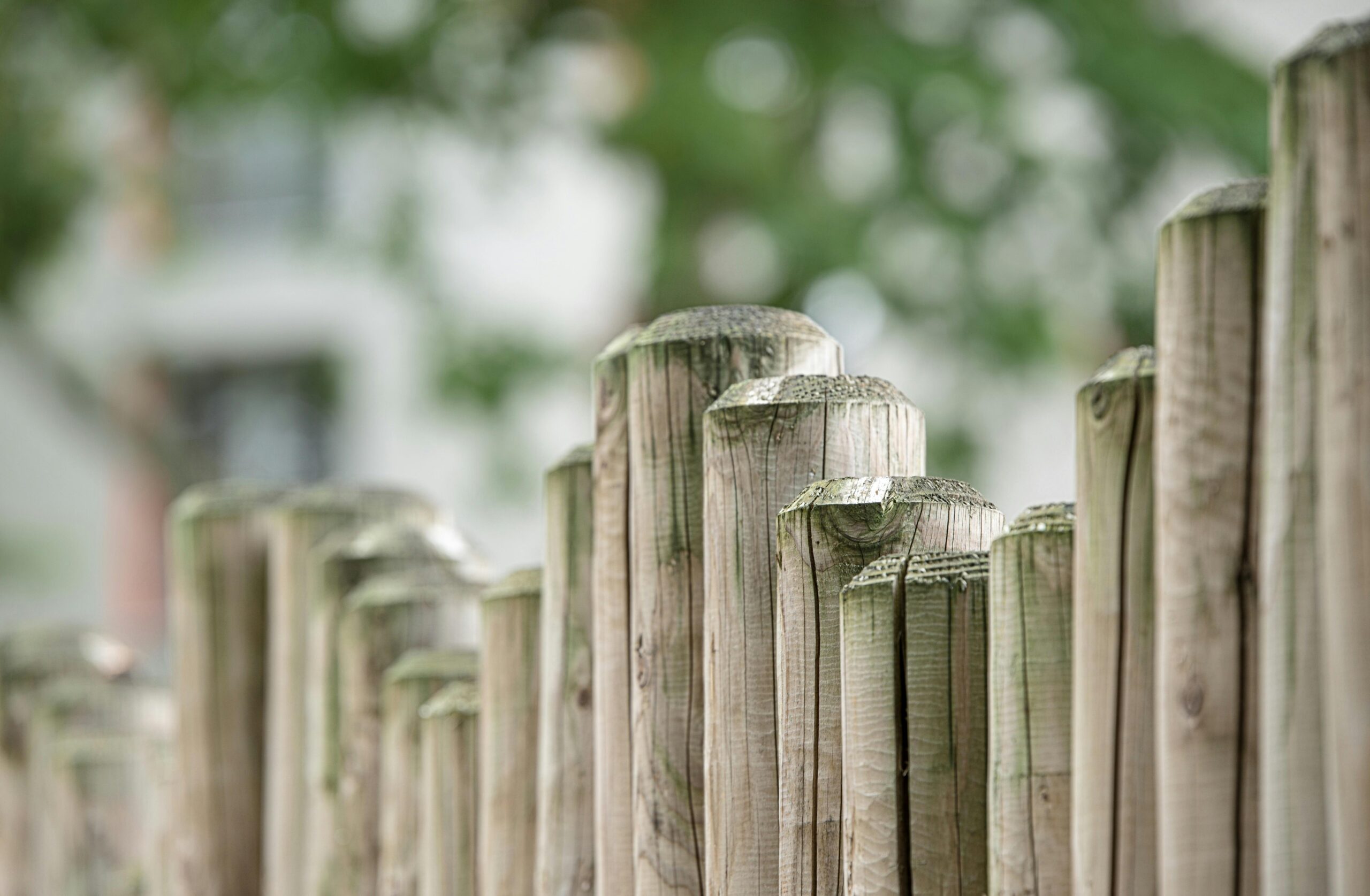 close up of playground fence post