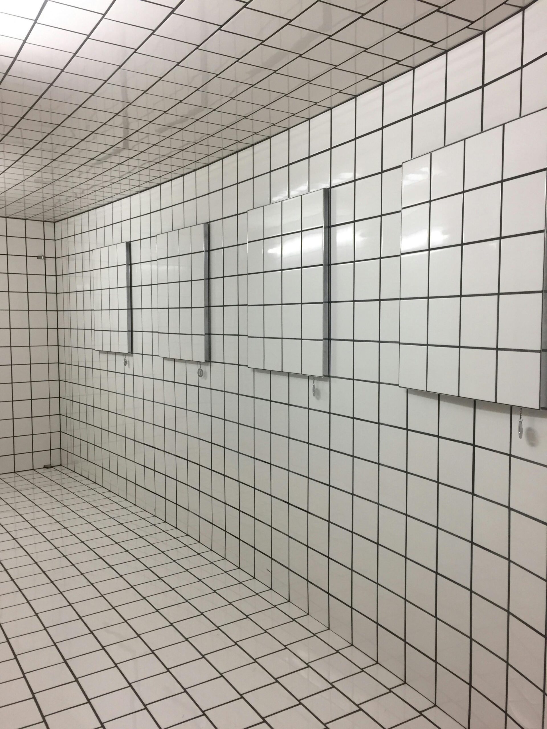clean grout in a tile filled room